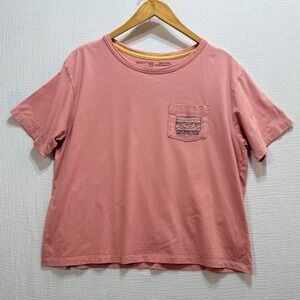 Patagonia '73 Skyline T-Shirt Womens M Sunfade Pink Organic Cotton Sustainable